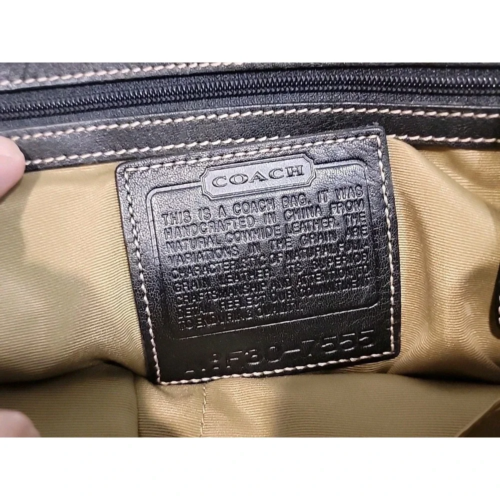 Vintage Coach Hamptons Black Leather Satchel | Style F30-7555 | Y2K Classic
